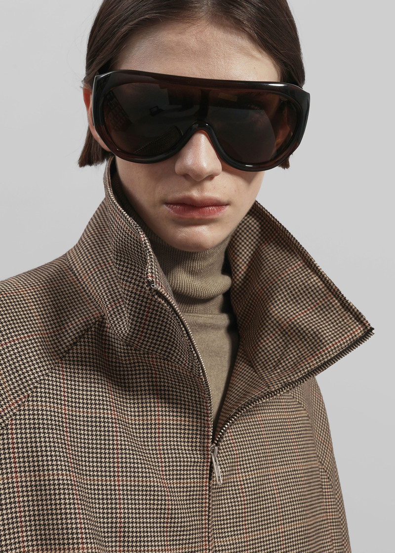 Baxter Houndstooth Track Jacket - Beige 5