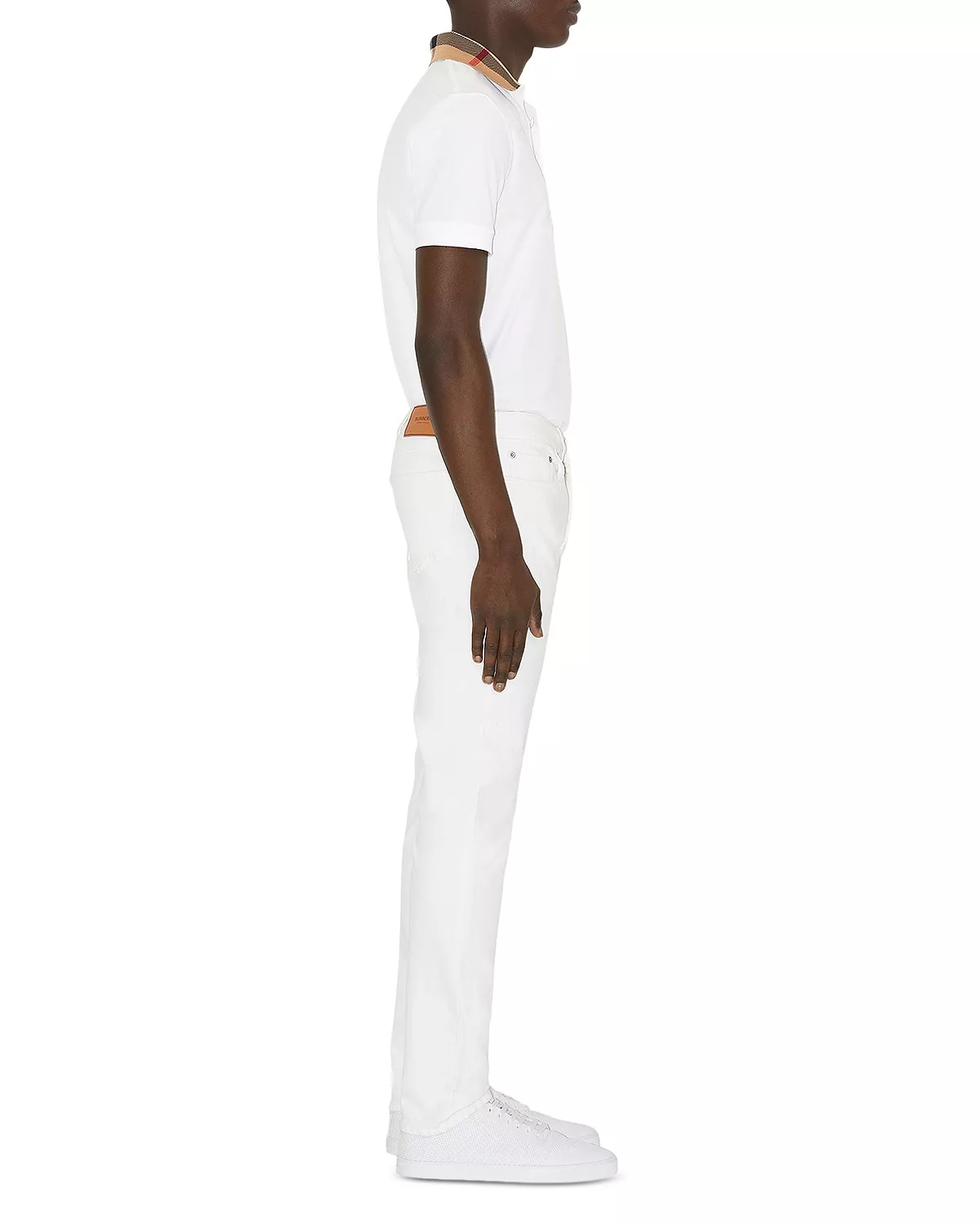 Cody Cotton Piqué Check Collar Slim Fit Polo Shirt - 3