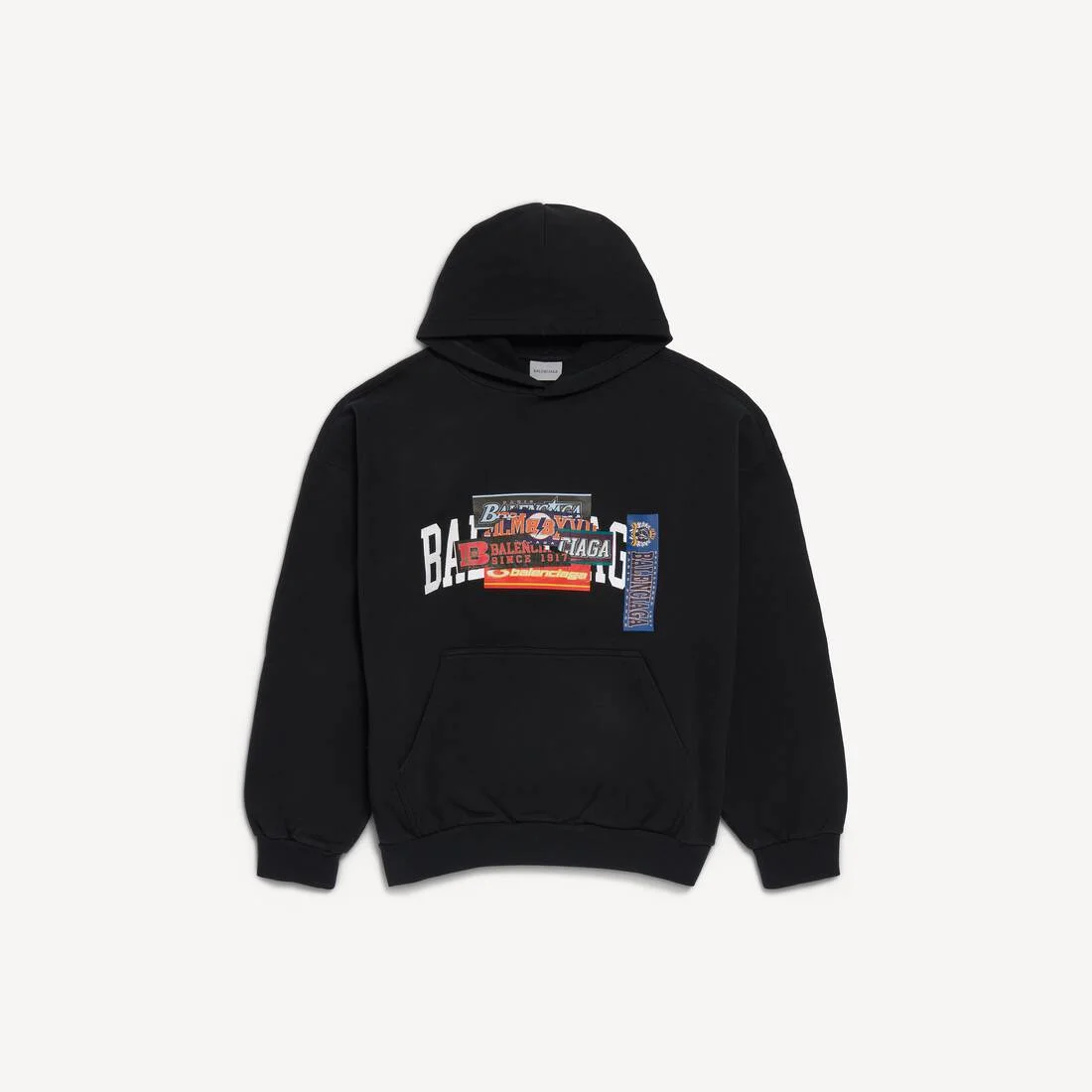 Men's Bumper Stickers Medium Fit Hoodie in Black - 1