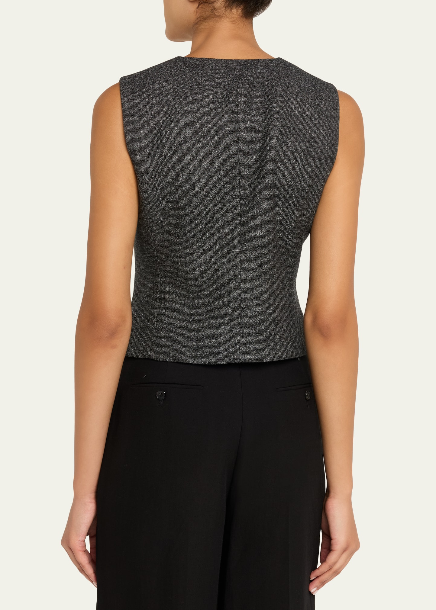 Shrunken Wool Suiting Vest - 3