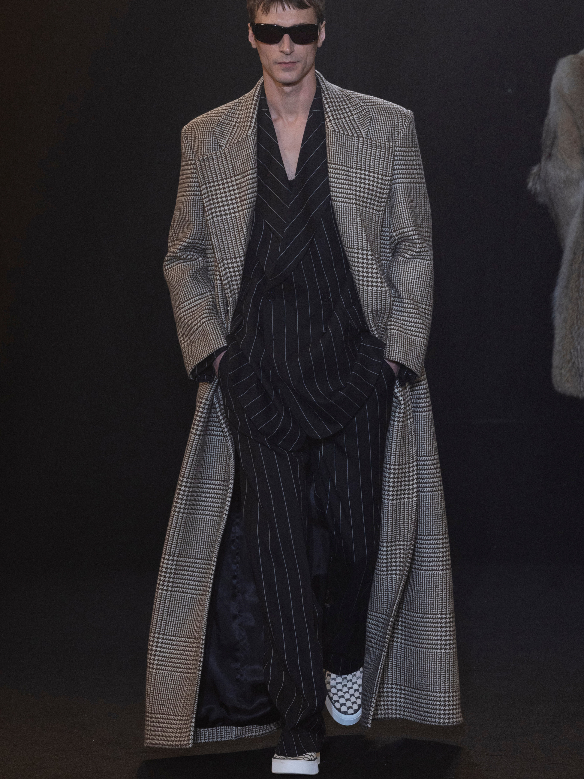 WOOL HOUNDSTOOTH COAT - 2