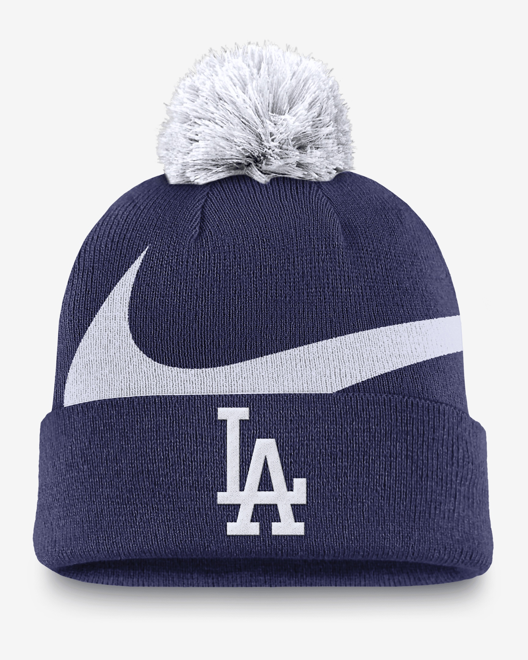 Los Angeles Dodgers Peak Men's Nike MLB Cuffed Pom Beanie - 1