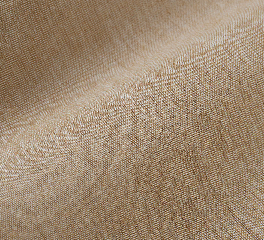 Short Sleeve Loop Shirt - Khaki Linen/Cotton - 4
