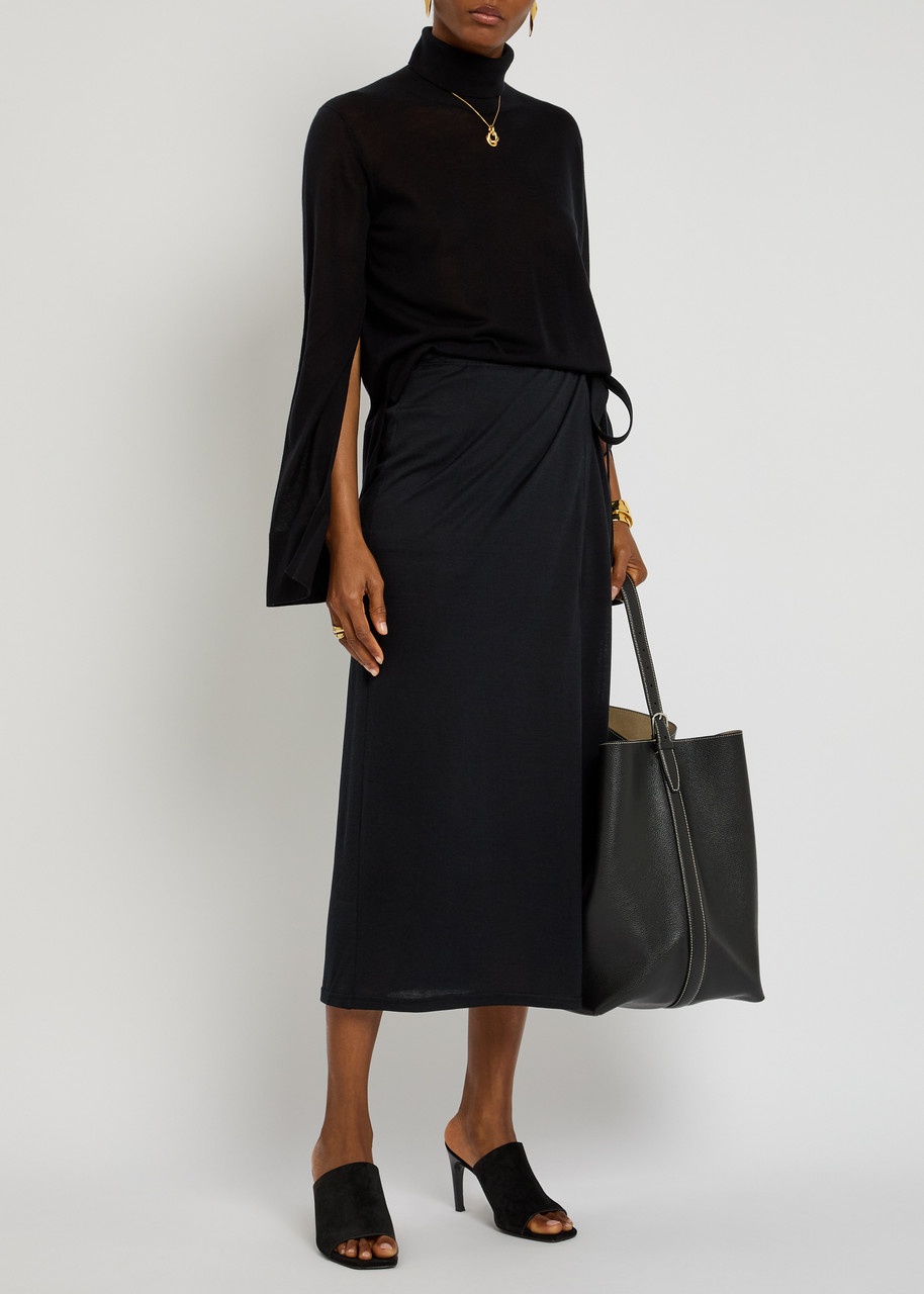 Toteme Silk-blend Midi Wrap Skirt - 4