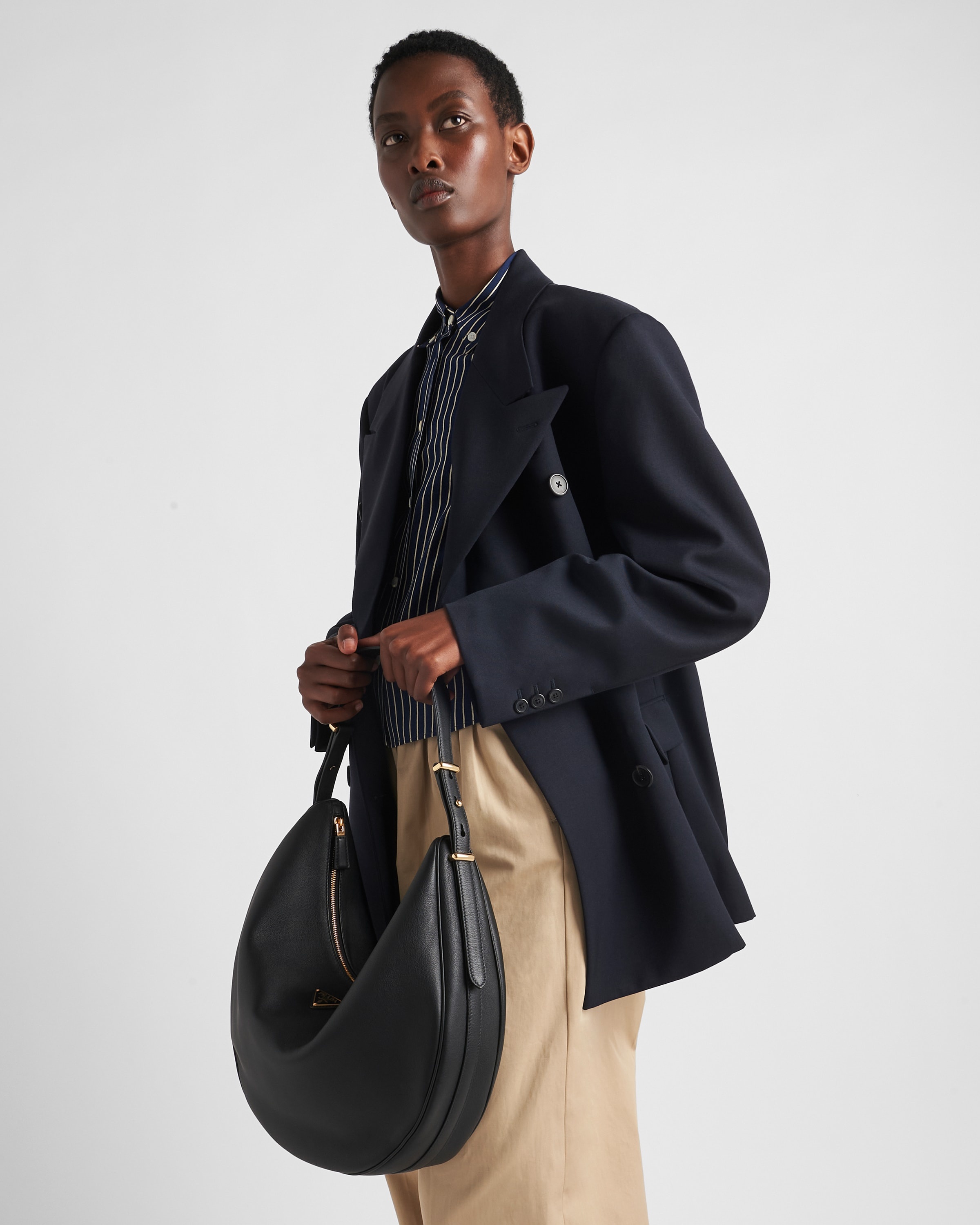 Prada Arqué large leather shoulder bag - 7
