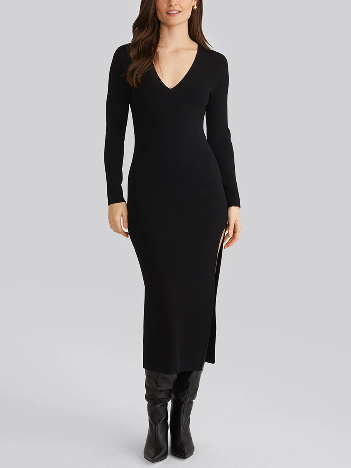 Allison: Maxi Lace Up Back Dress - 1