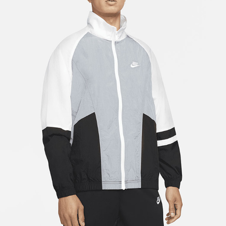 Nike Trend Unlined Jacket 'Grey White Black' DD6171-065 - 3