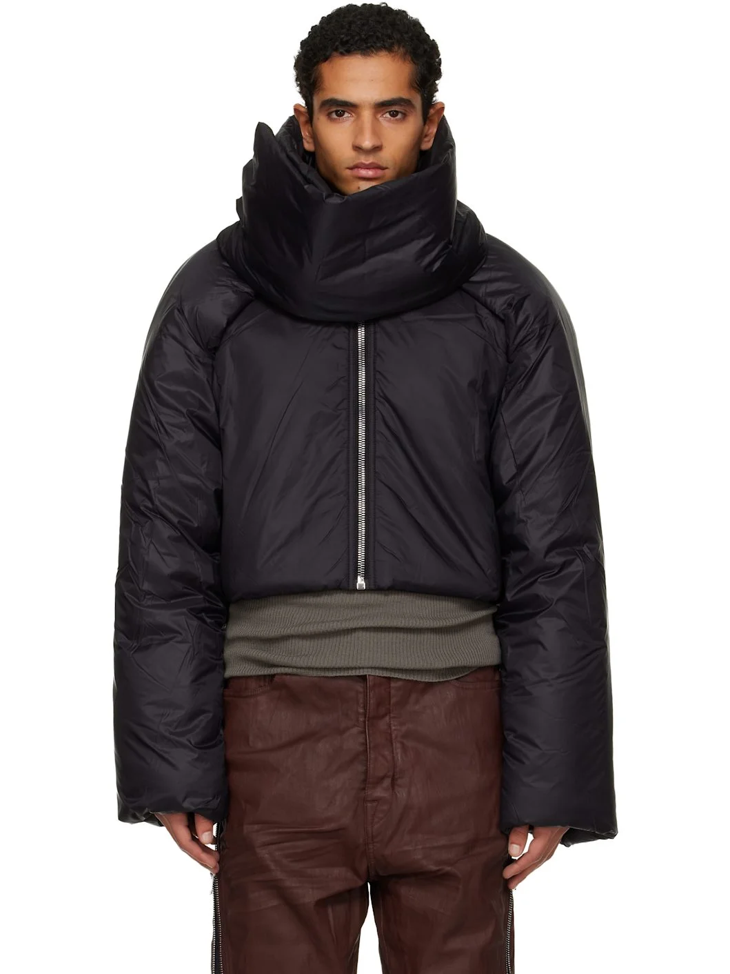 Black Concordians Convertible Cropped Jacket - 1