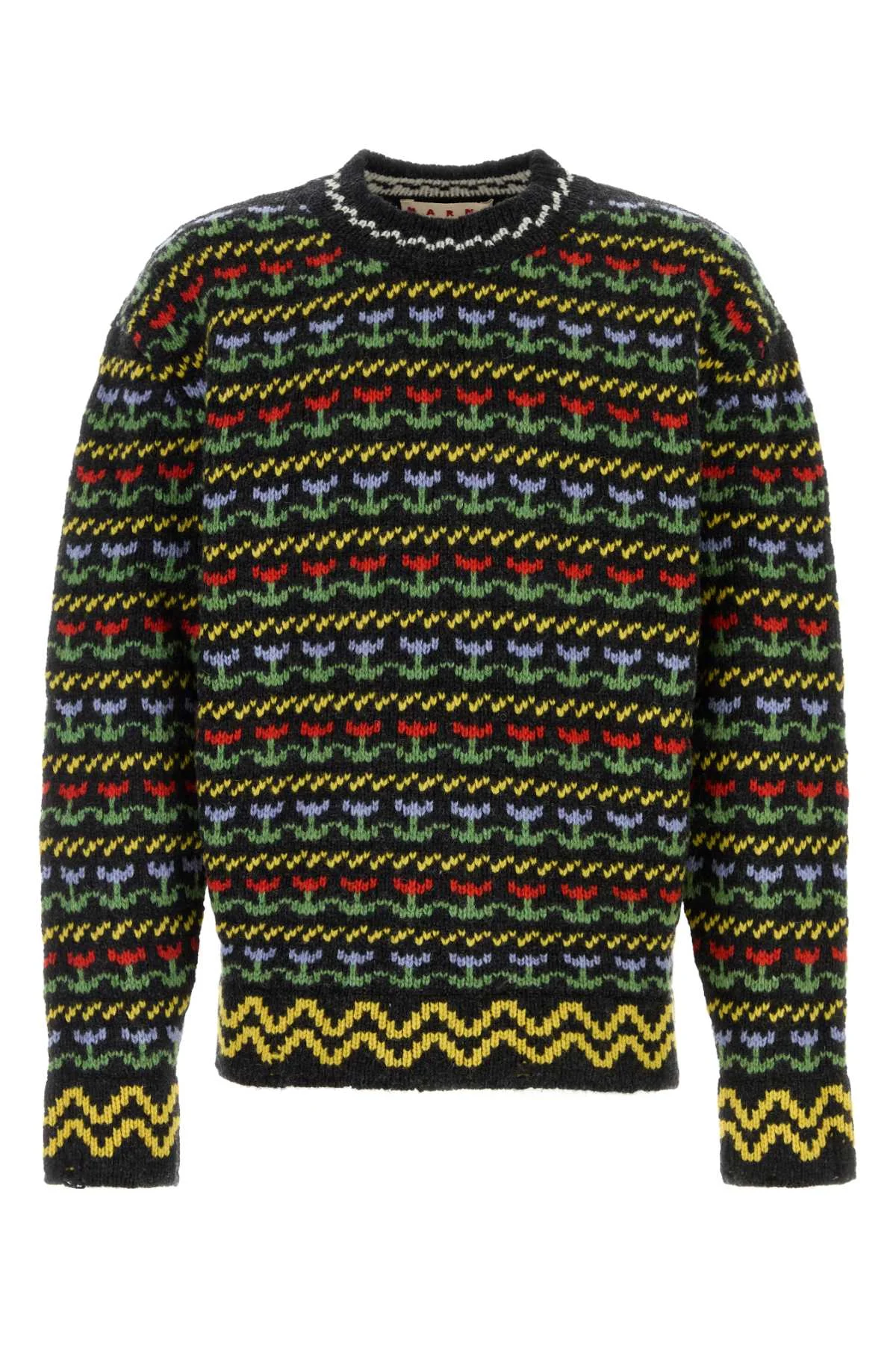 Marni Men Embroidered Wools Sweater - 1