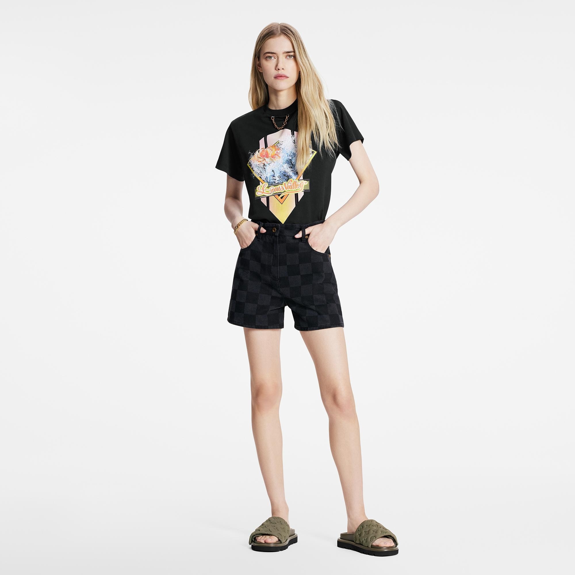 Damier Graphite Denim Mini Shorts - 2