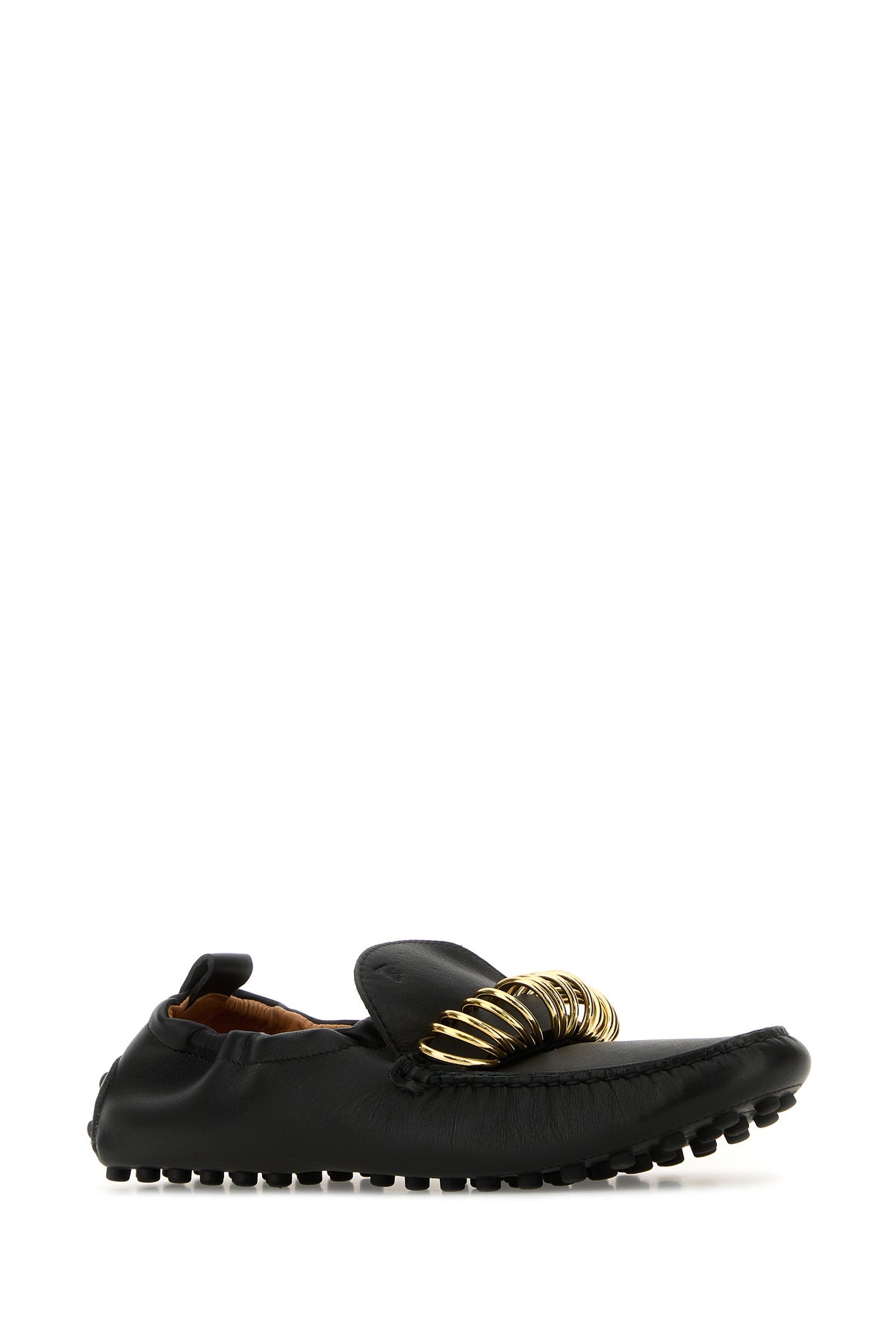 Black leather loafers - 2