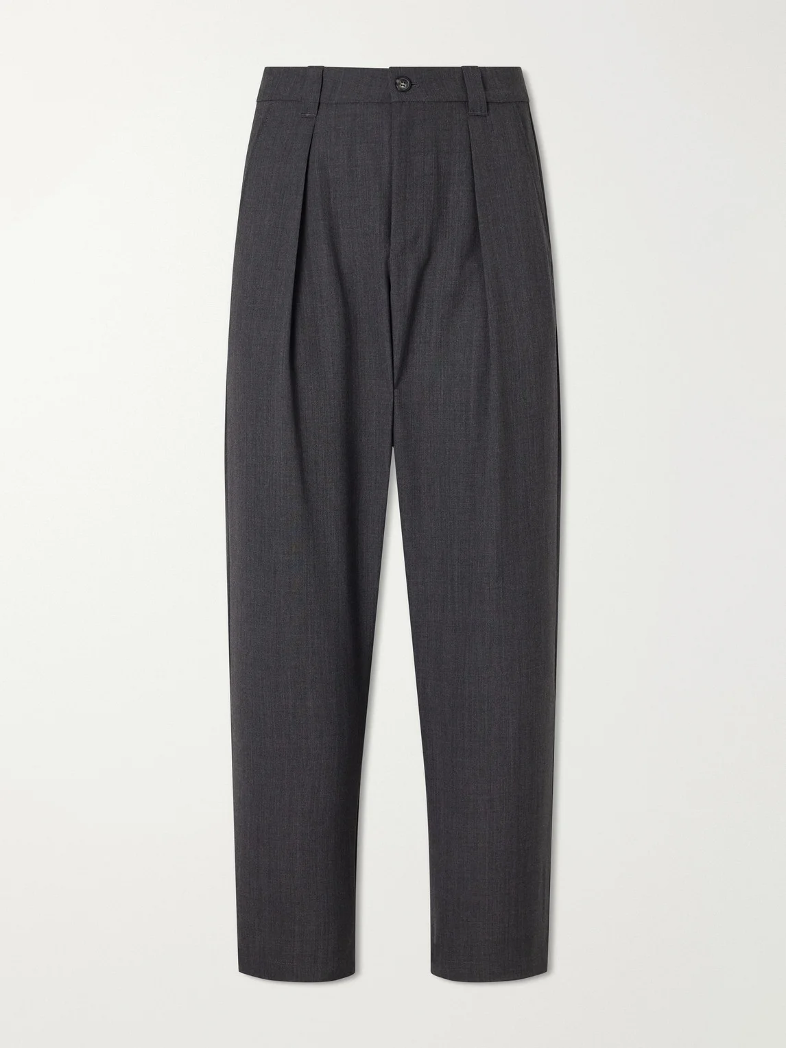 Renato Wide-Leg Pleated Twill Trousers - 1
