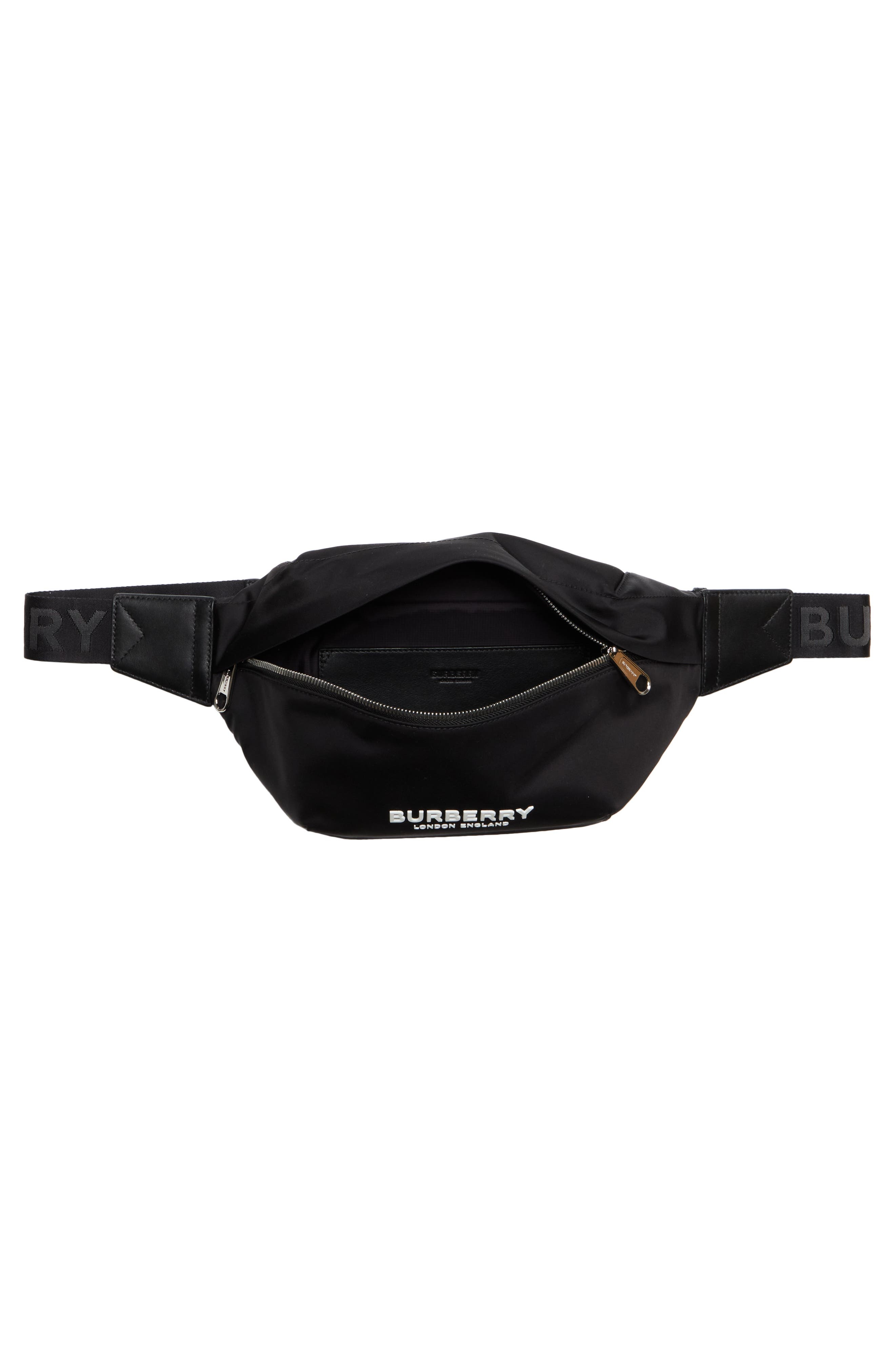 burberry Medium Sonny Logo Nylon Belt Bag in Black at Nordstrom - 5