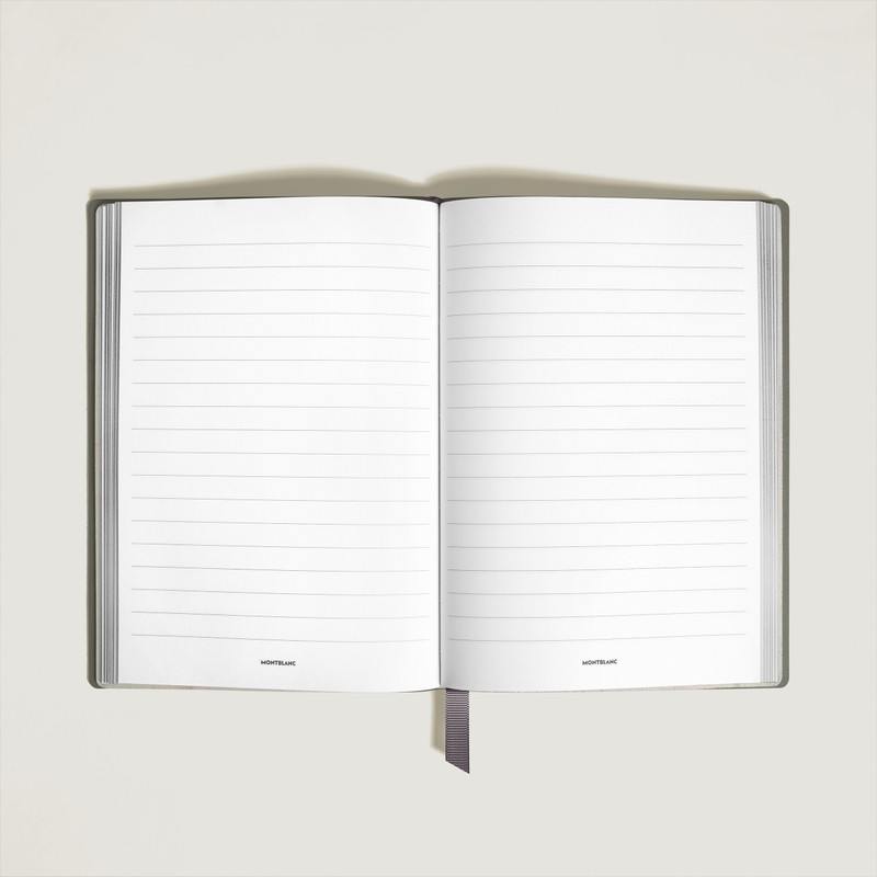 Montblanc Notebook small, 4810 Medium Grey Leather, Grey, Lined Pages outlook