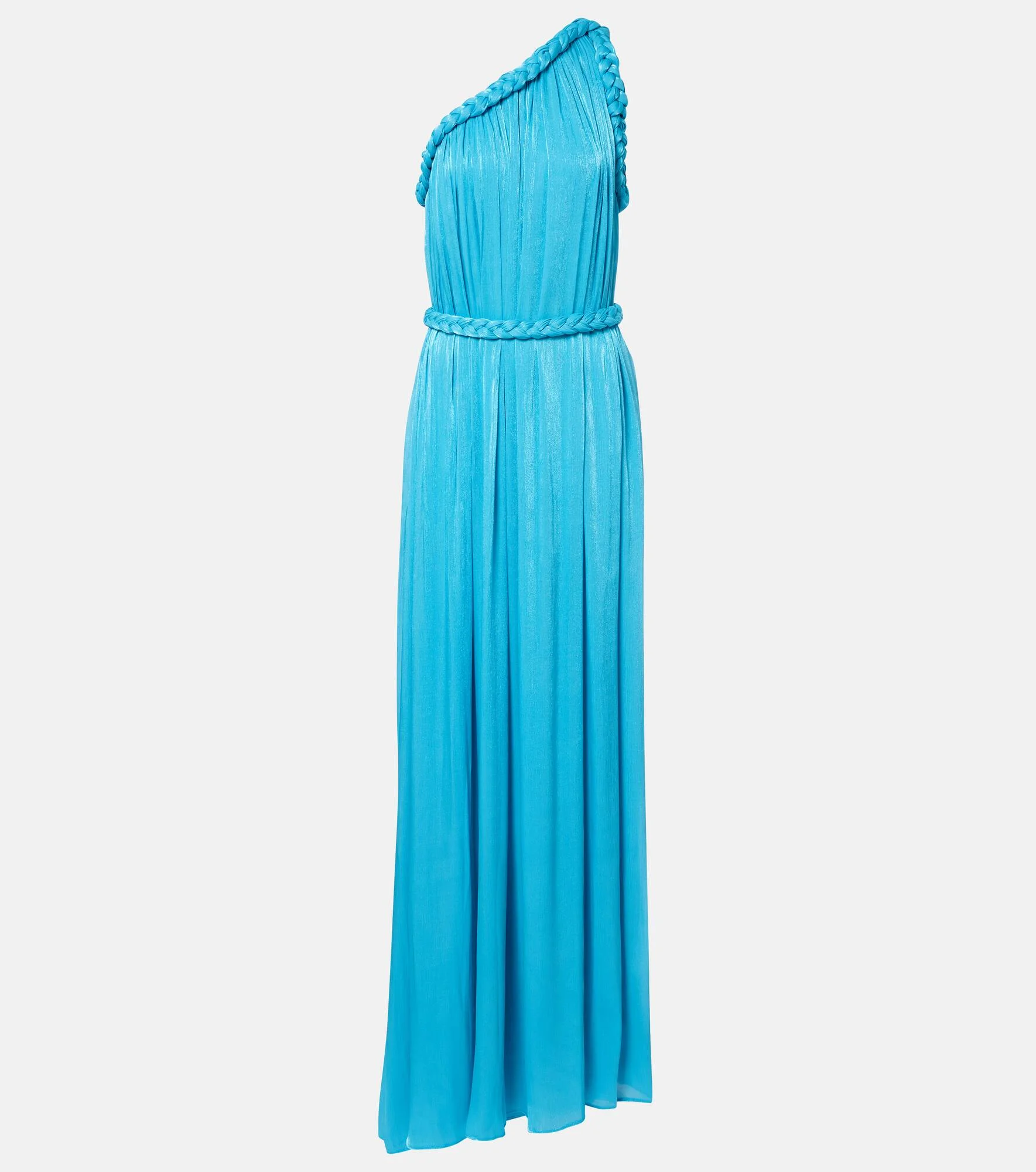 Isilda lamé georgette one-shoulder gown - 1