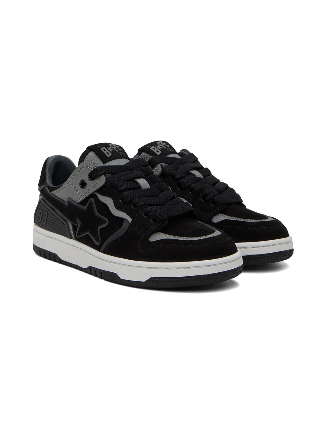 Black & Gray Sk8 Sta #6 M2 Sneakers - 4