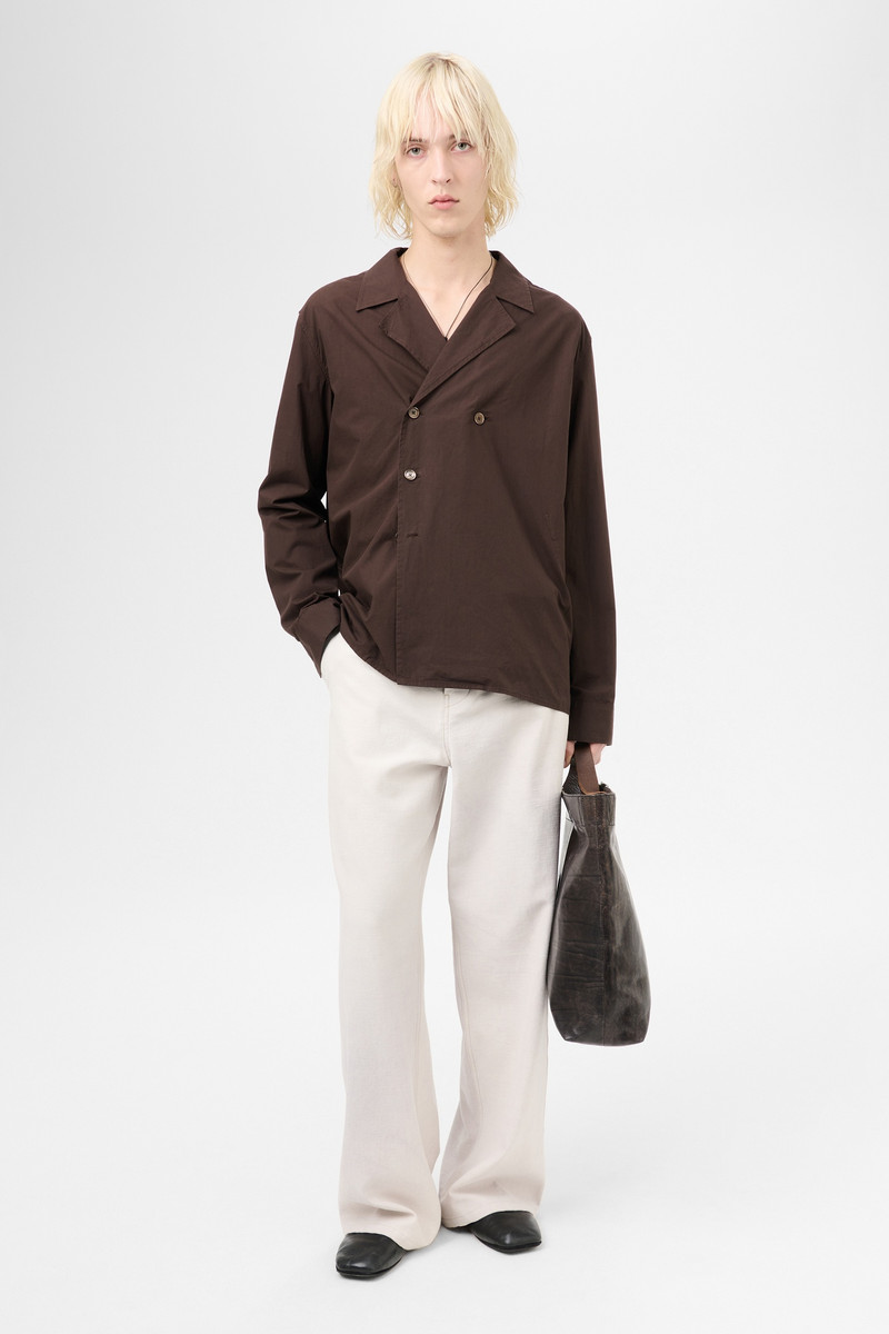 Our Legacy Duo Shirt Hefty Brown Coarse Poplin outlook