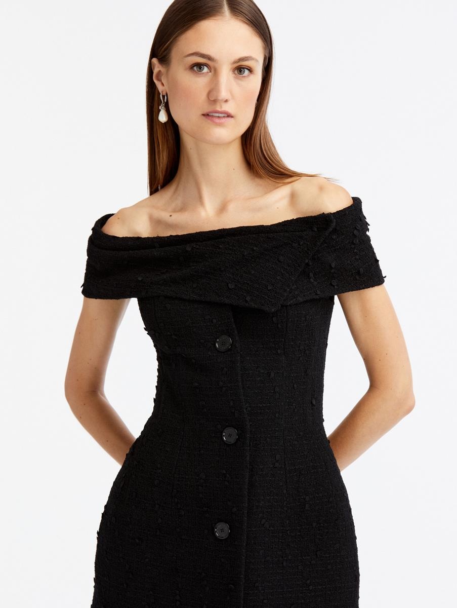 FITTED OFF SHOULDER FOLD OVER DRESS - 3