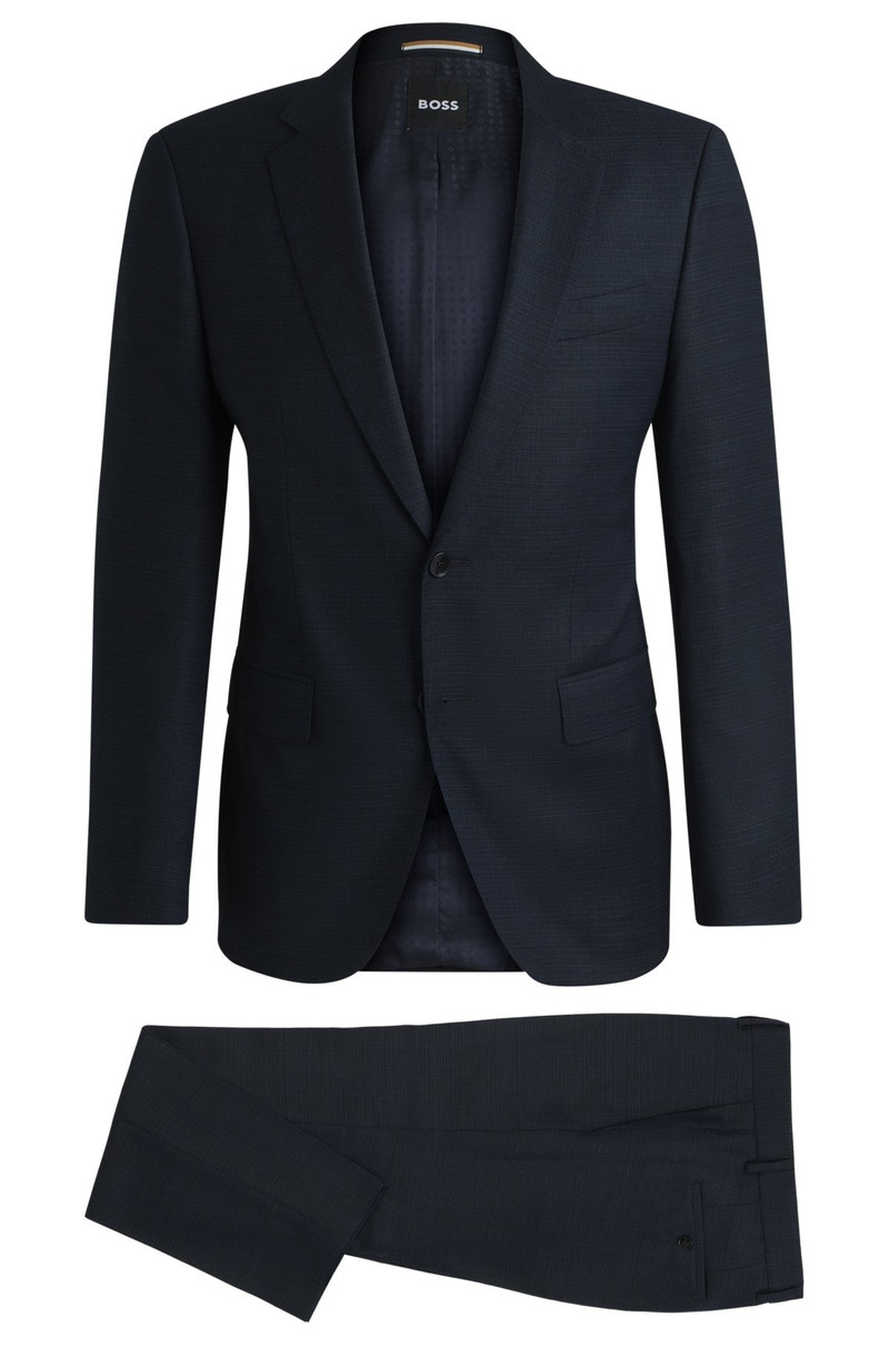 SLIM-FIT SUIT IN MICRO-PATTERNED STRETCH WOOL 8