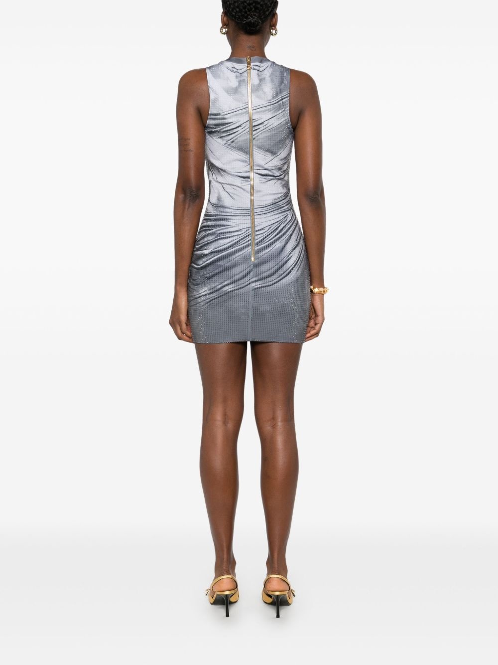 trompe l'oeil-print mini dress - 4