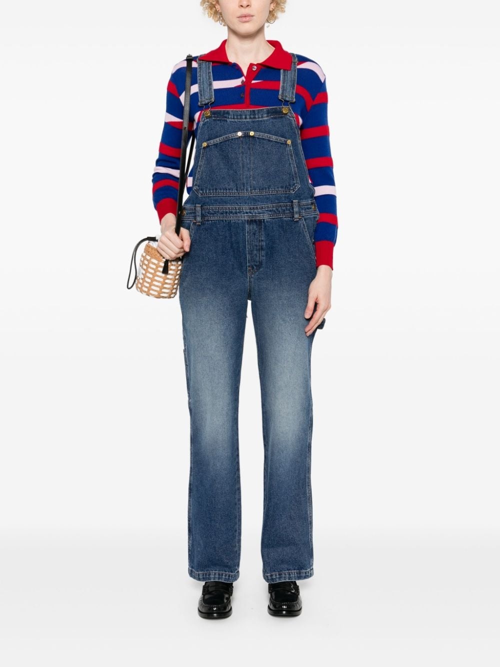 Nelle square-neck denim jumpsuit - 2