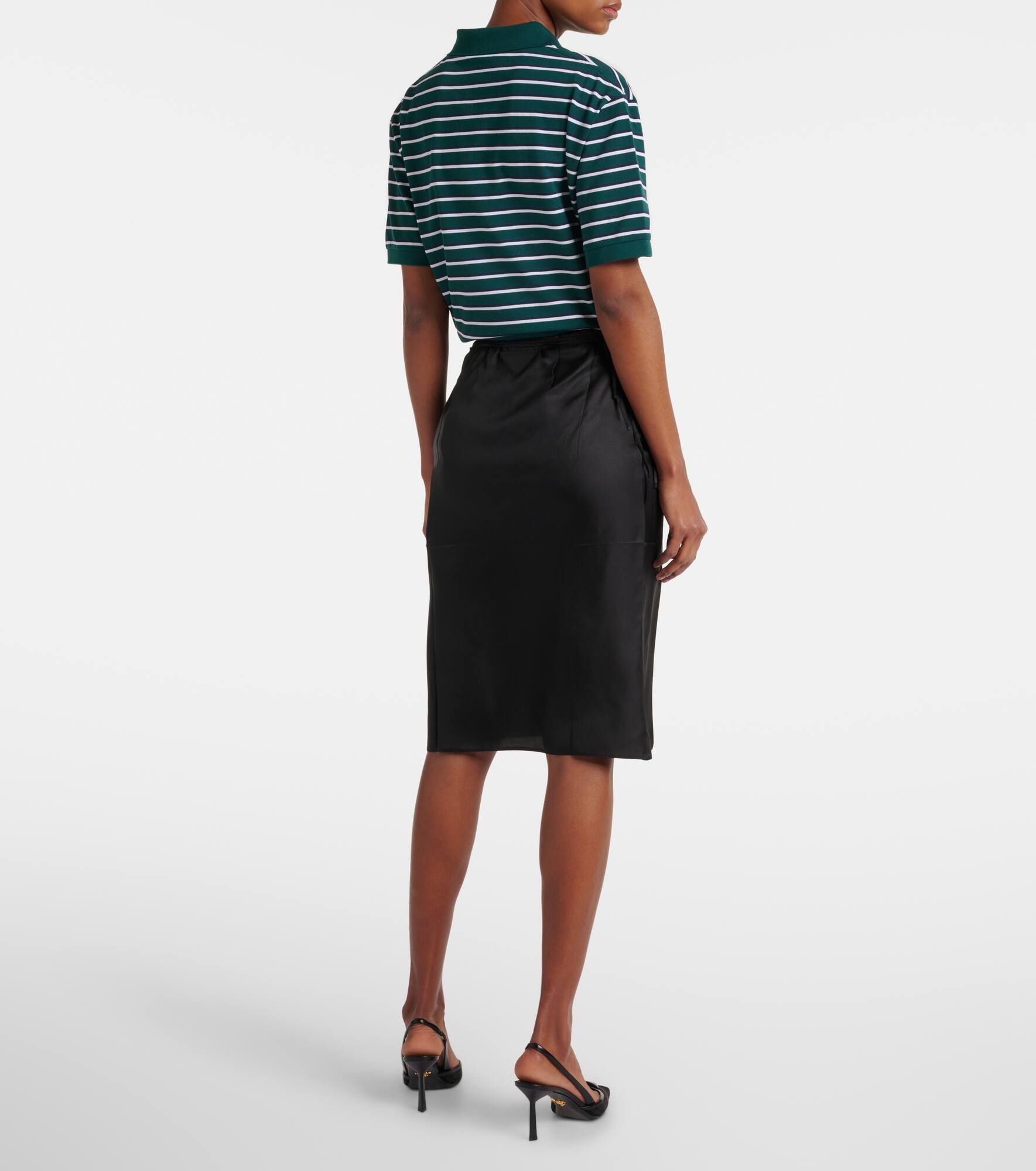 Silk twill midi skirt - 3