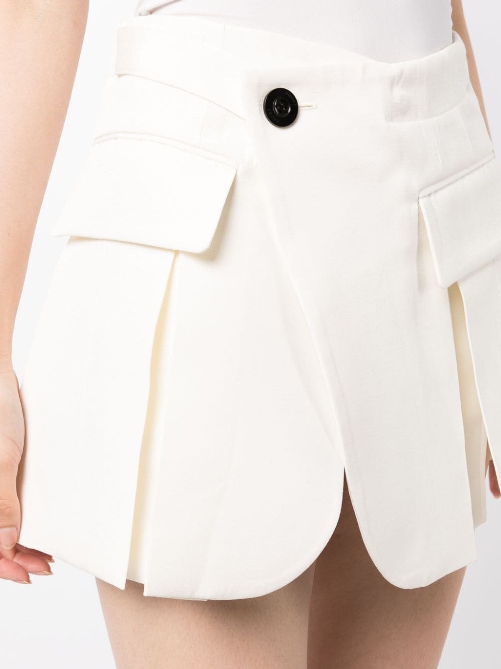 pleated A-line short shorts - 5