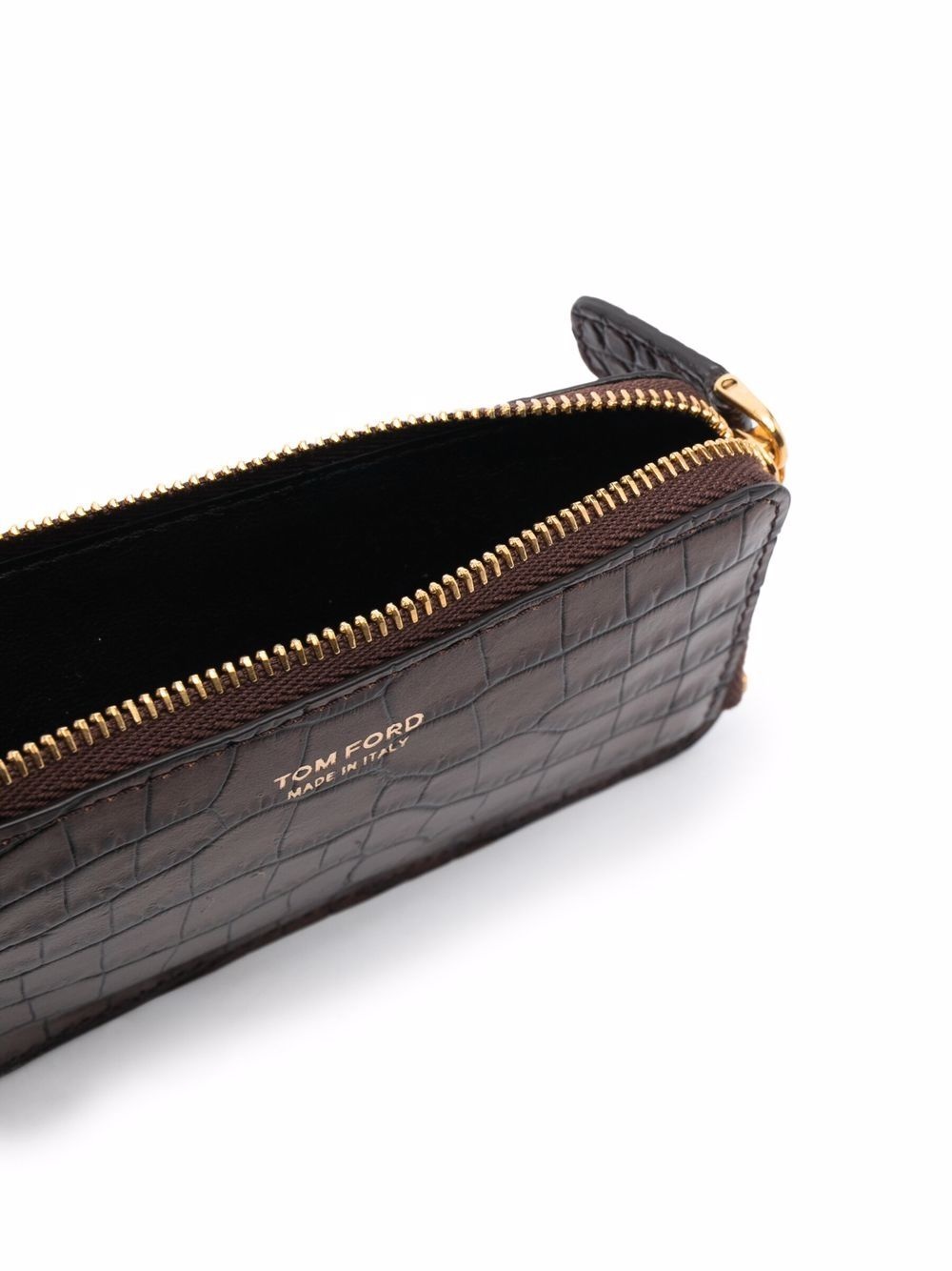 crocodile-effect zipped wallet - 3