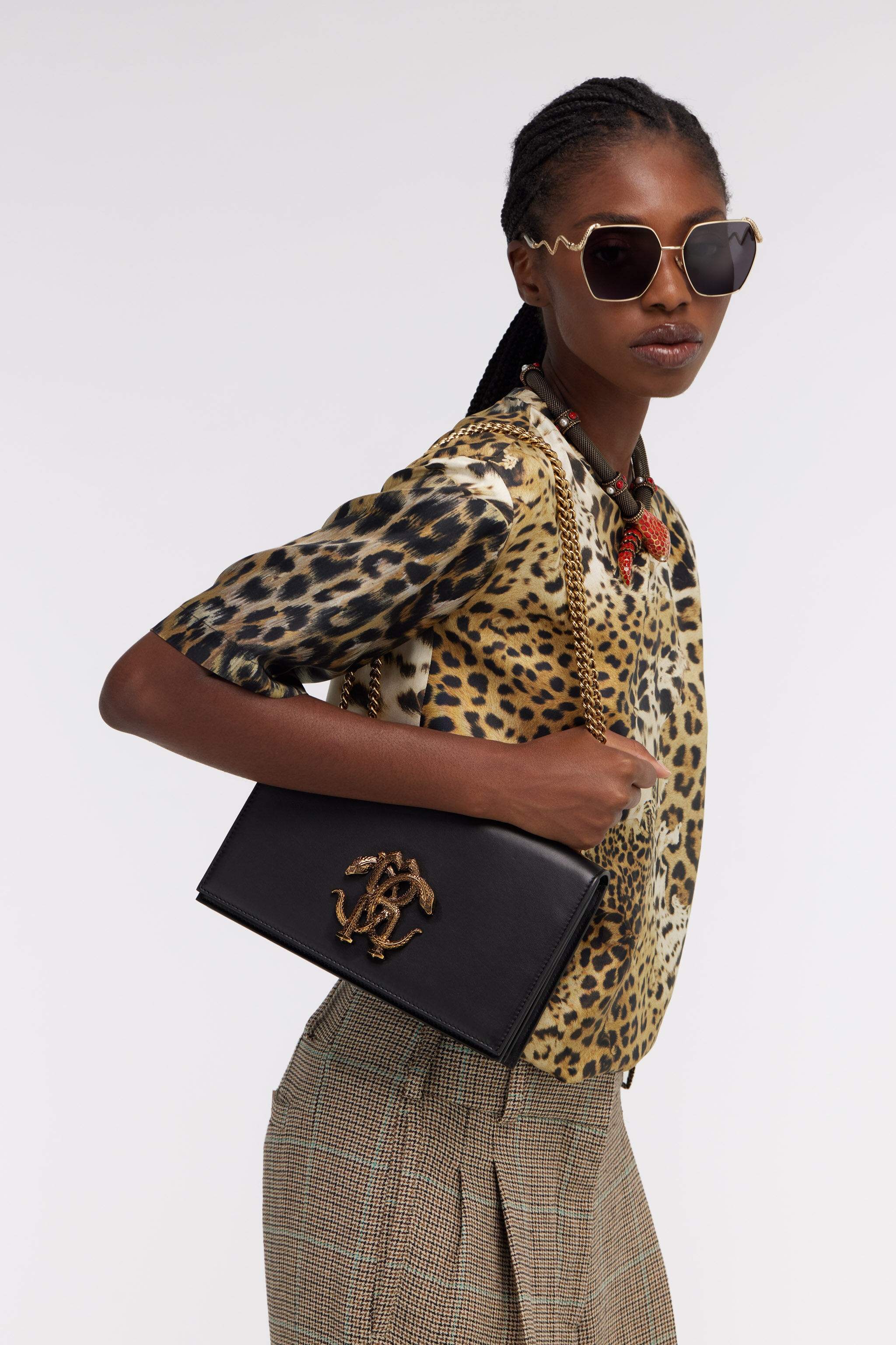 Shoulder bag with Monogram Mirror Snake - 2