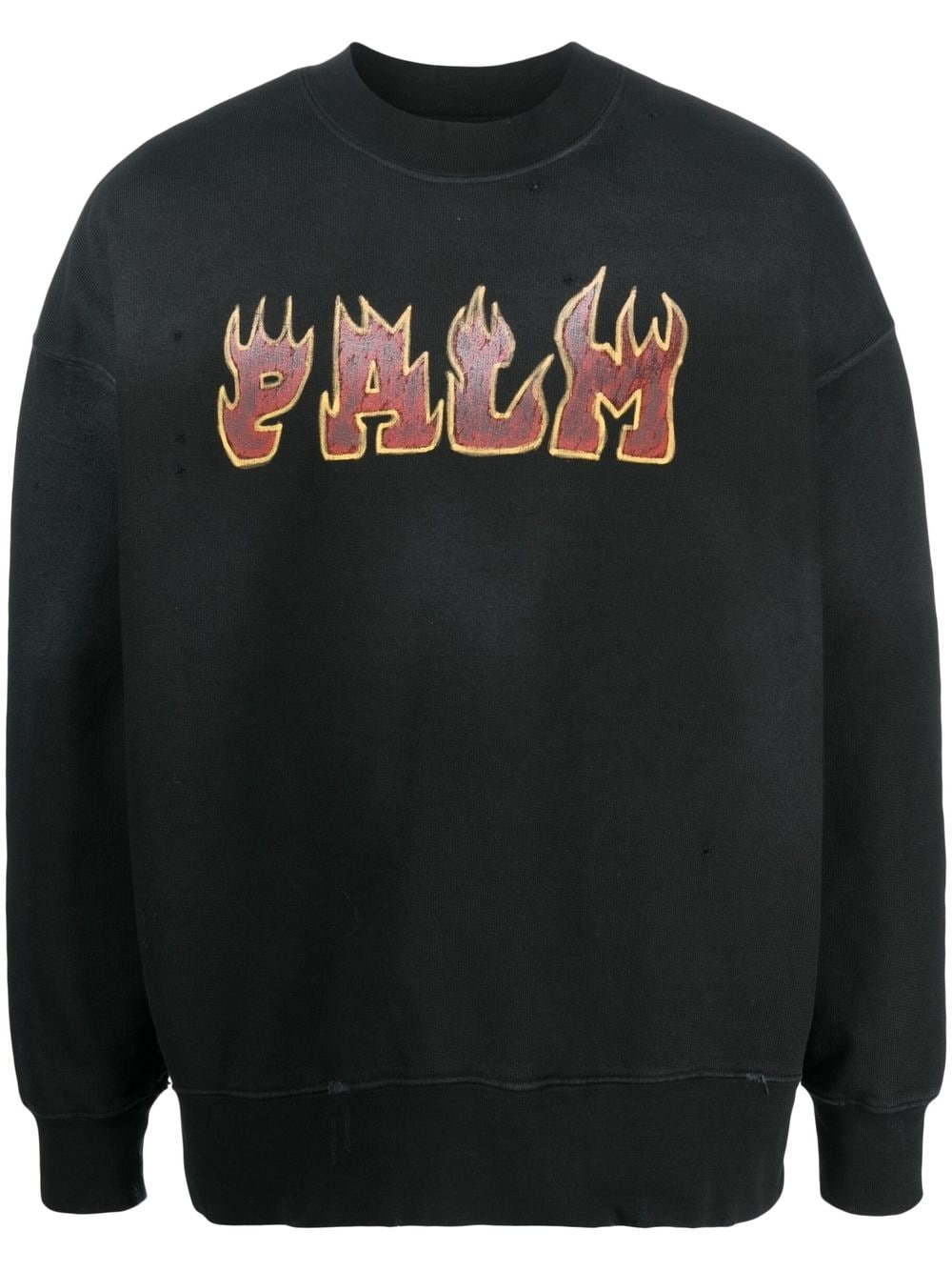 Logo Flames-print sweatshirt - 1