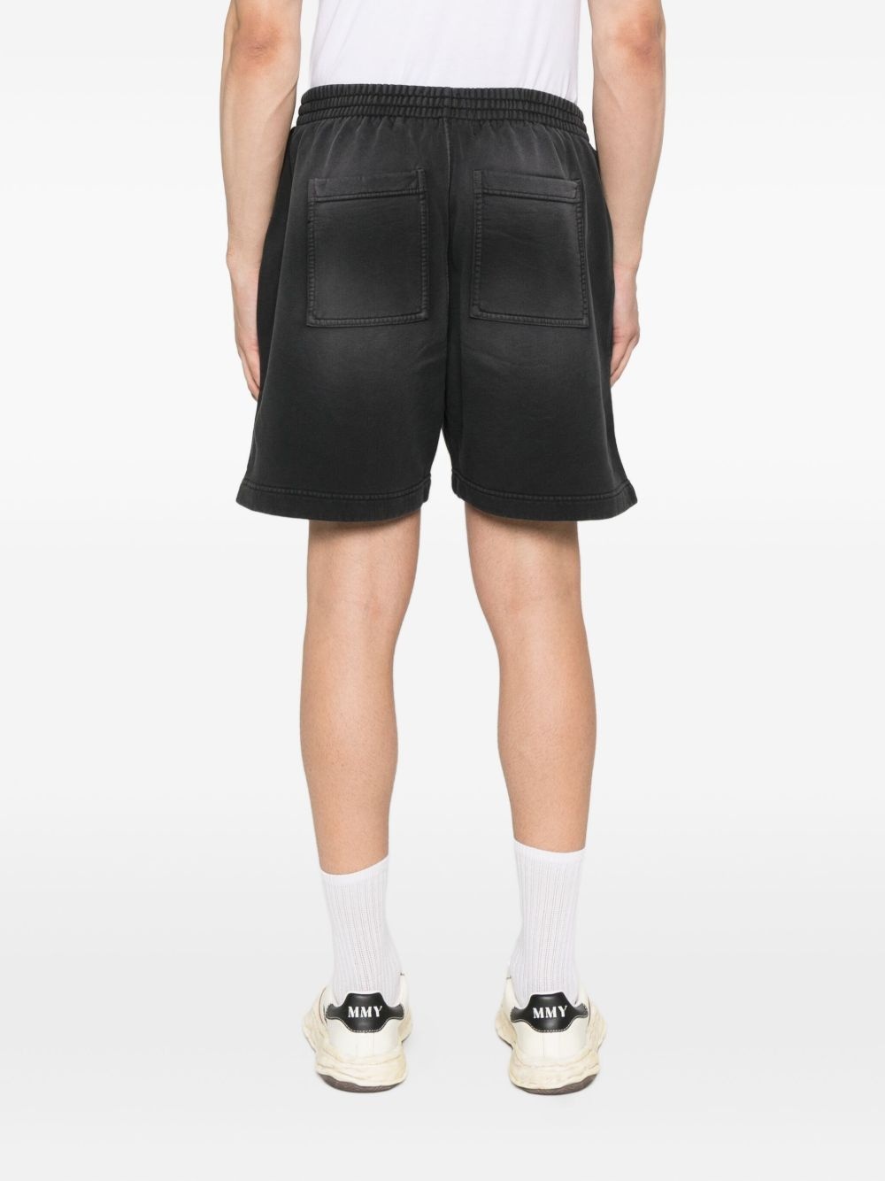 elastic-waistband cotton shorts - 4