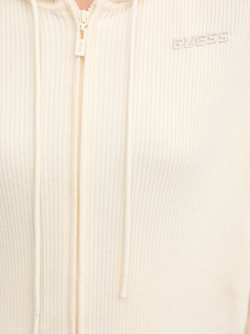 logo-embroidered zip-up hoodie 5