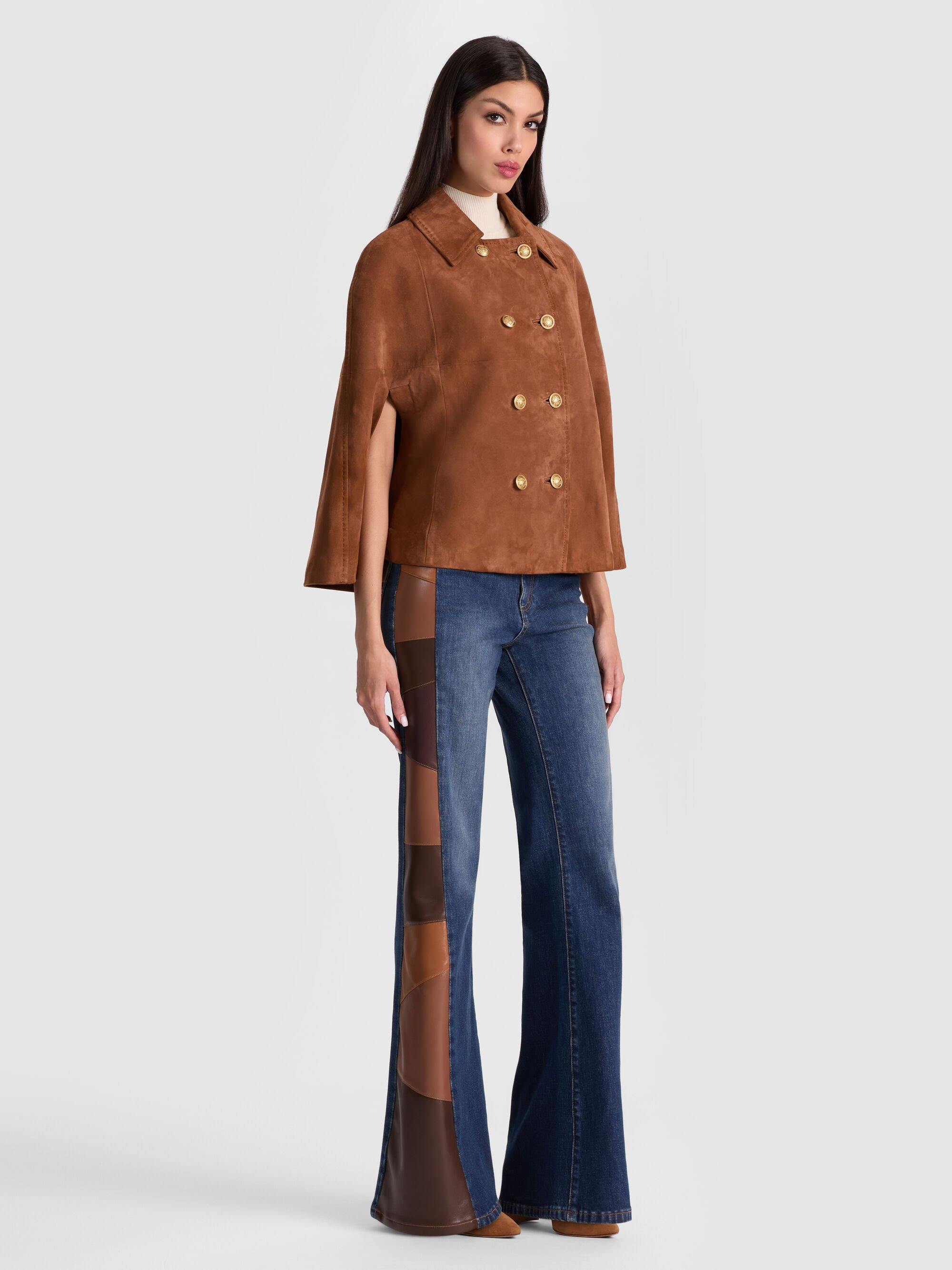REYNALDA SUEDE MINI CAPE - 6