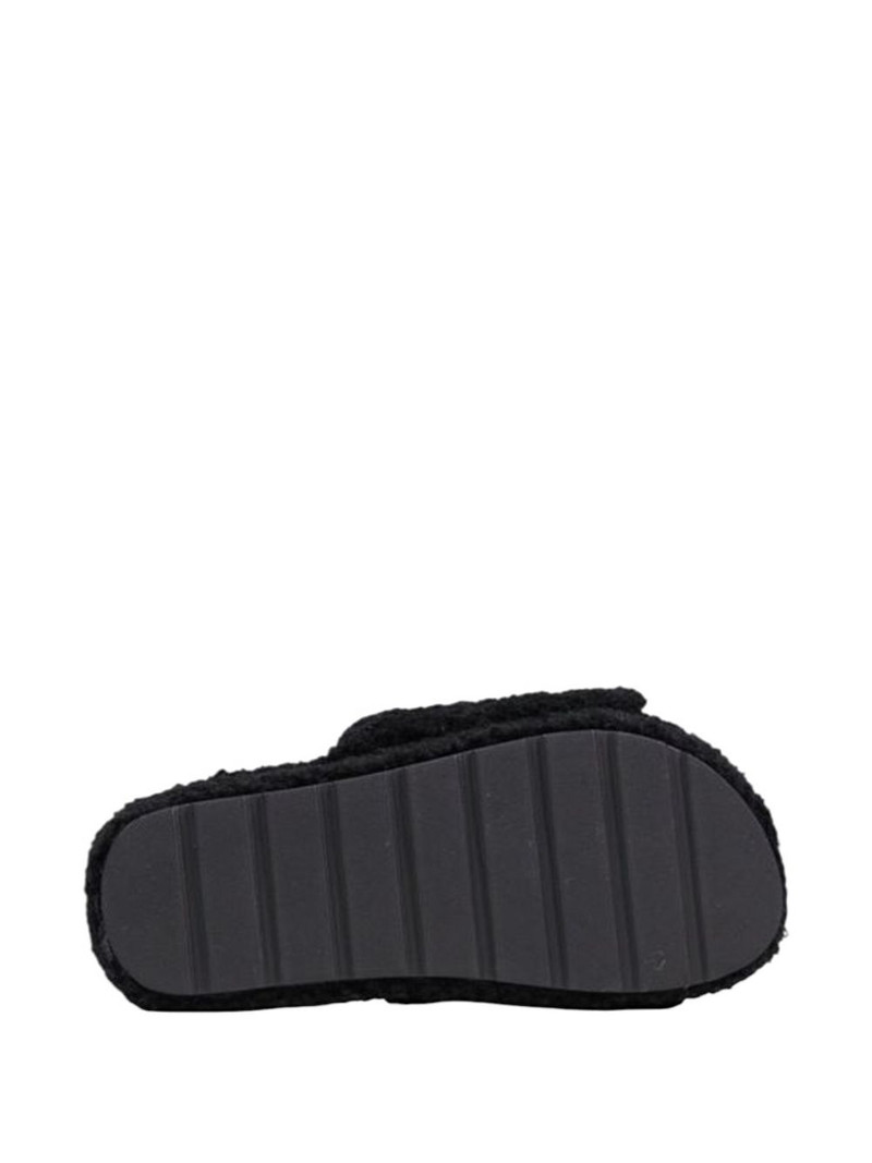 borg-texture embroidered slippers 4