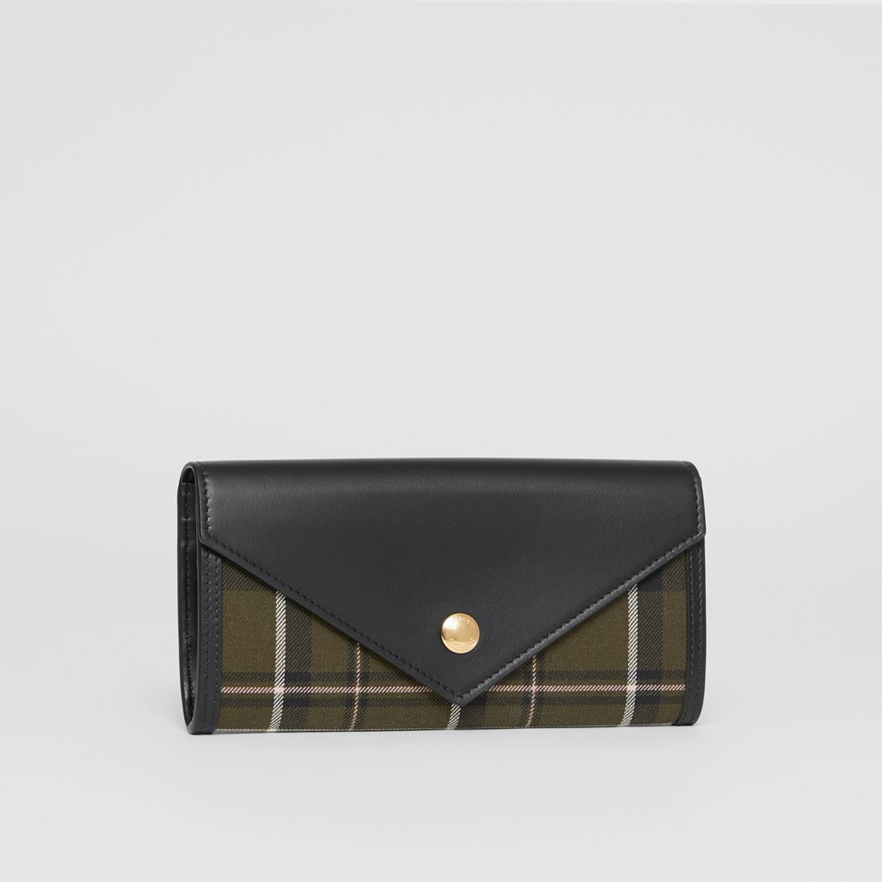 Tartan Wool and Leather Continental Wallet - 5