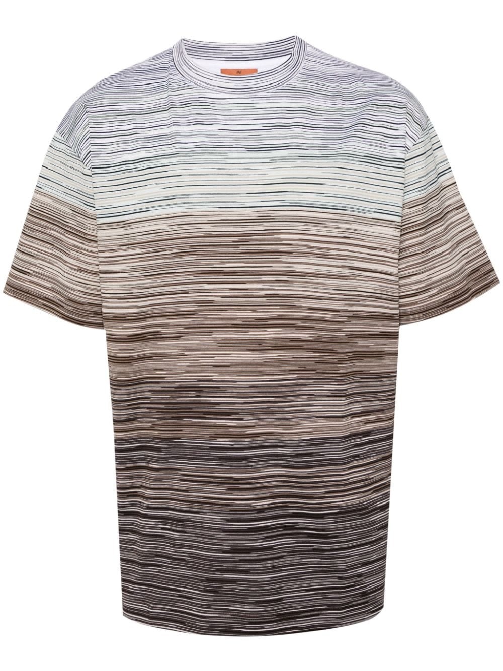 Slub-pattern cotton T-shirt - 1