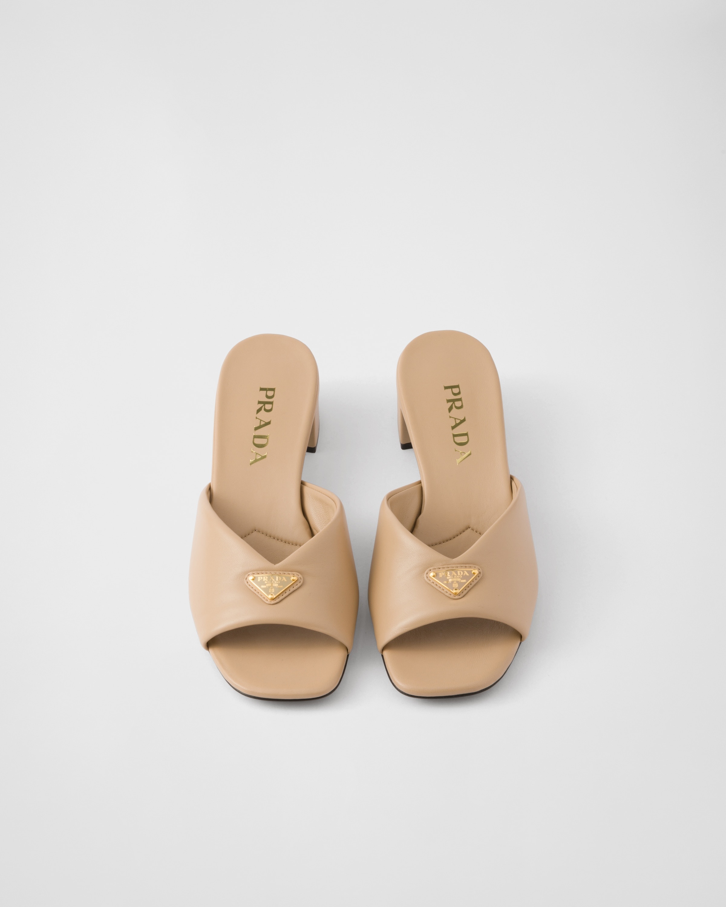 Padded nappa leather sandals - 3