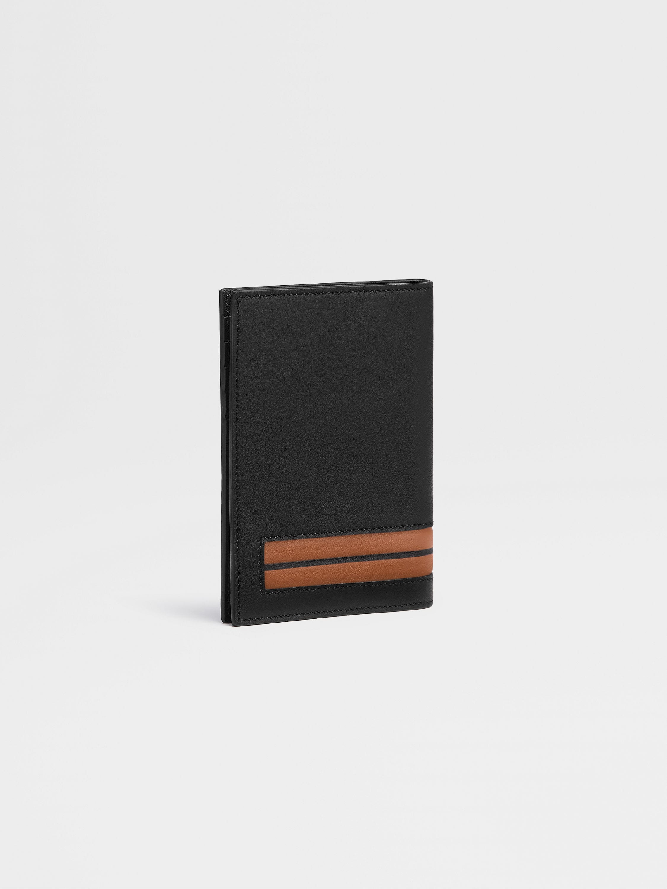 BLACK LEATHER PASSPORT CASE - 3