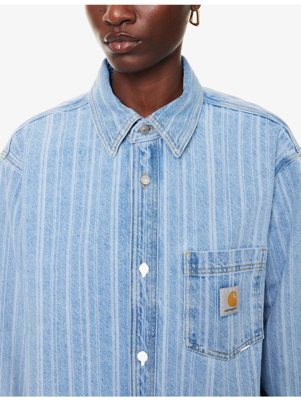 Rylan Striped Denim Shirt - 5