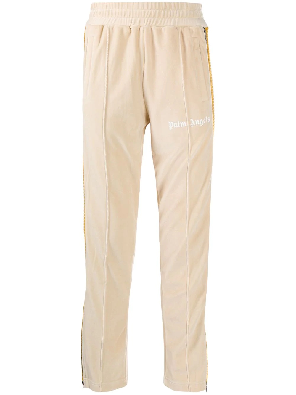 zip-detailed striped track pants - 1