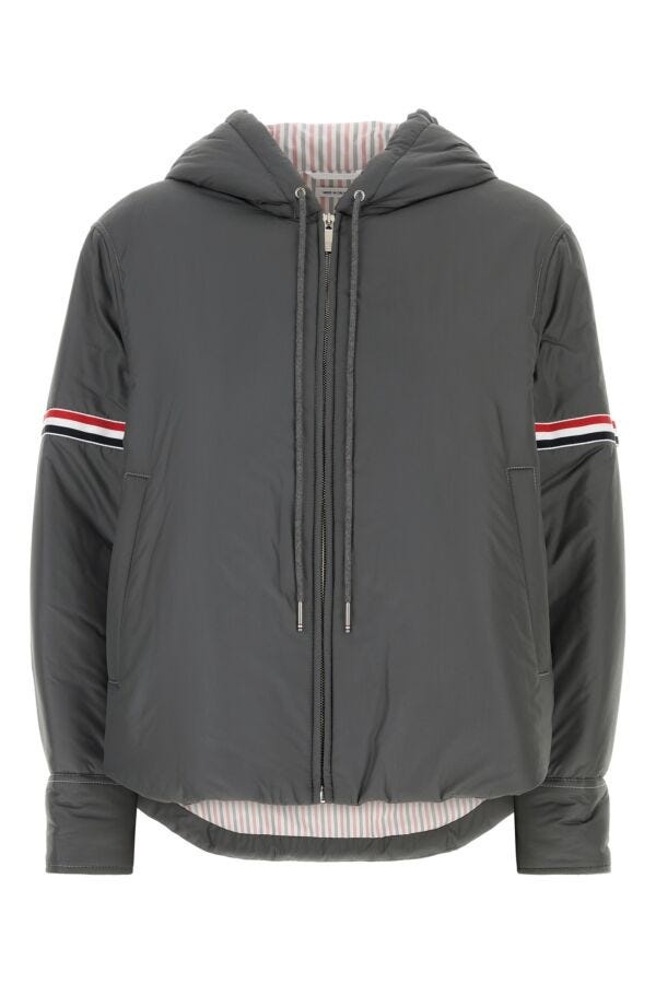 Thom Browne Woman Dark Grey Polyester Down Jacket - 1