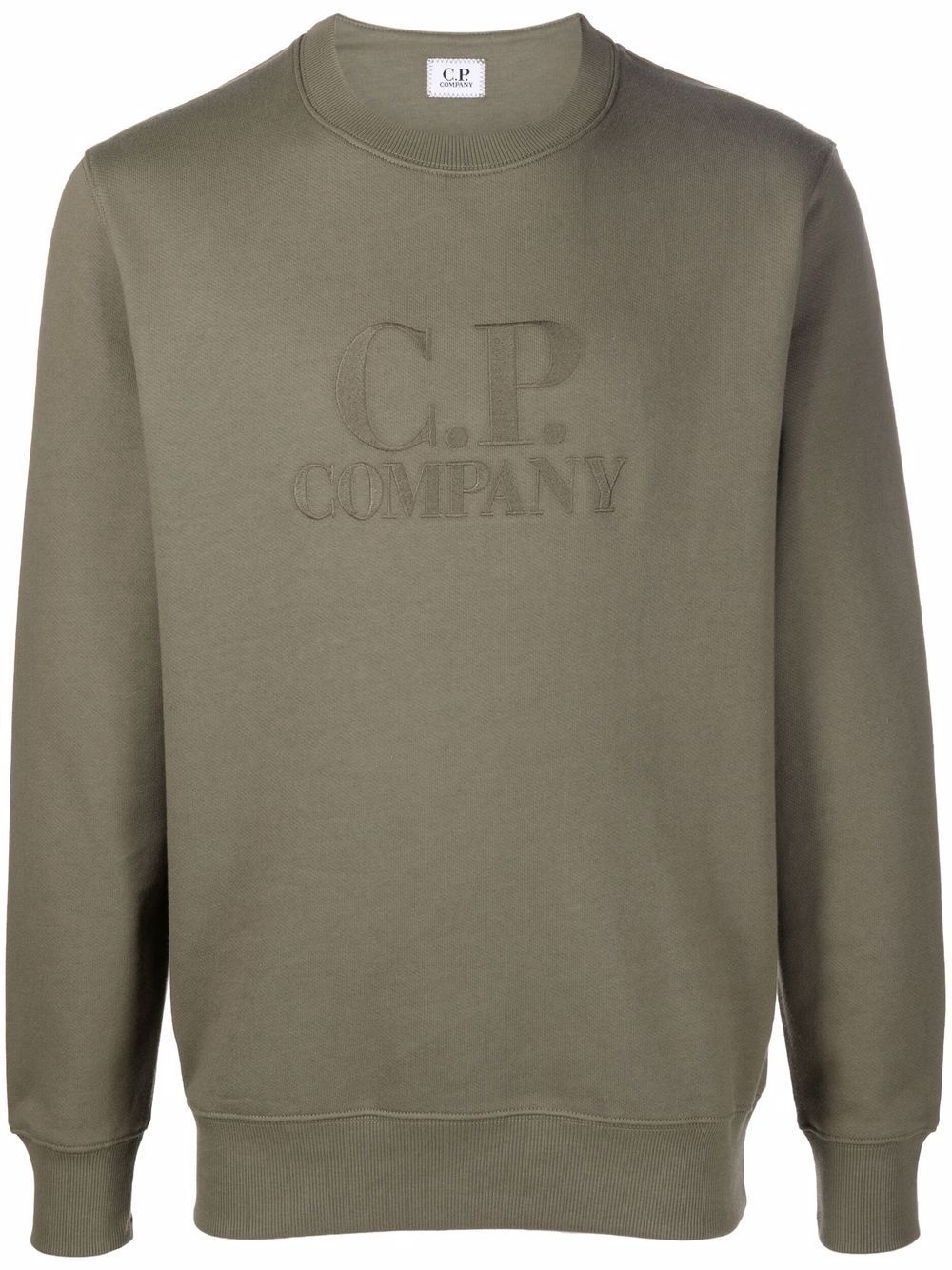 logo-embroidered cotton sweatshirt - 1