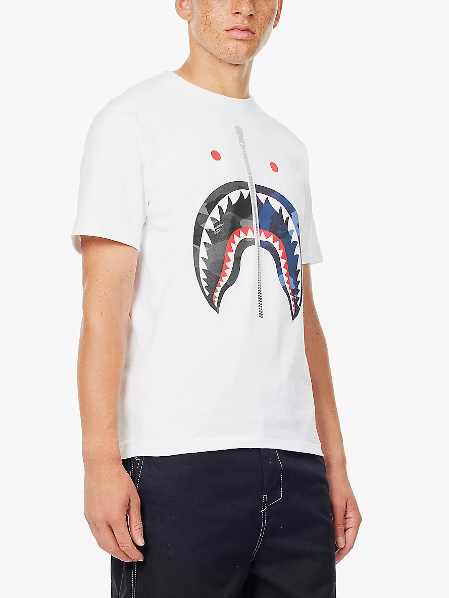 Separate Shark crewneck relaxed-fit cotton-jersey T-shirt - 3