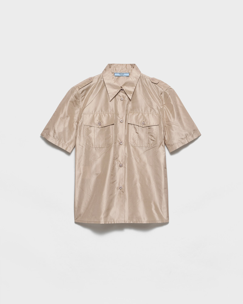 Short-sleeved taffeta shirt 1