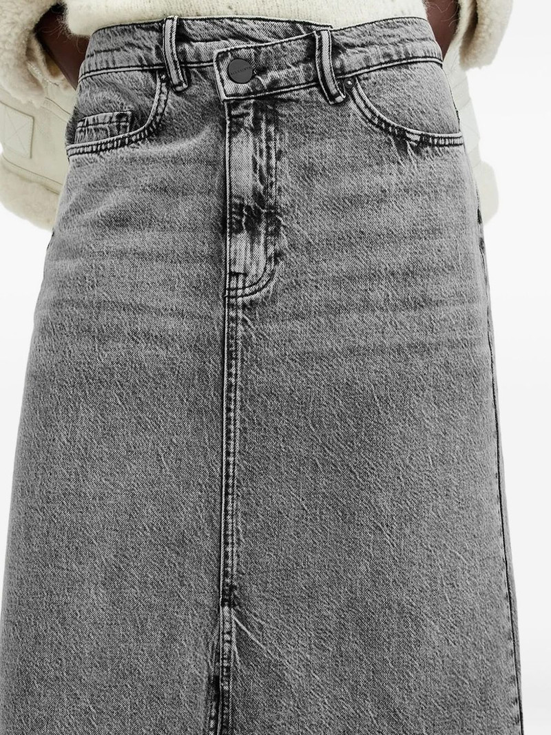 Noir acid-wash maxi skirt 4