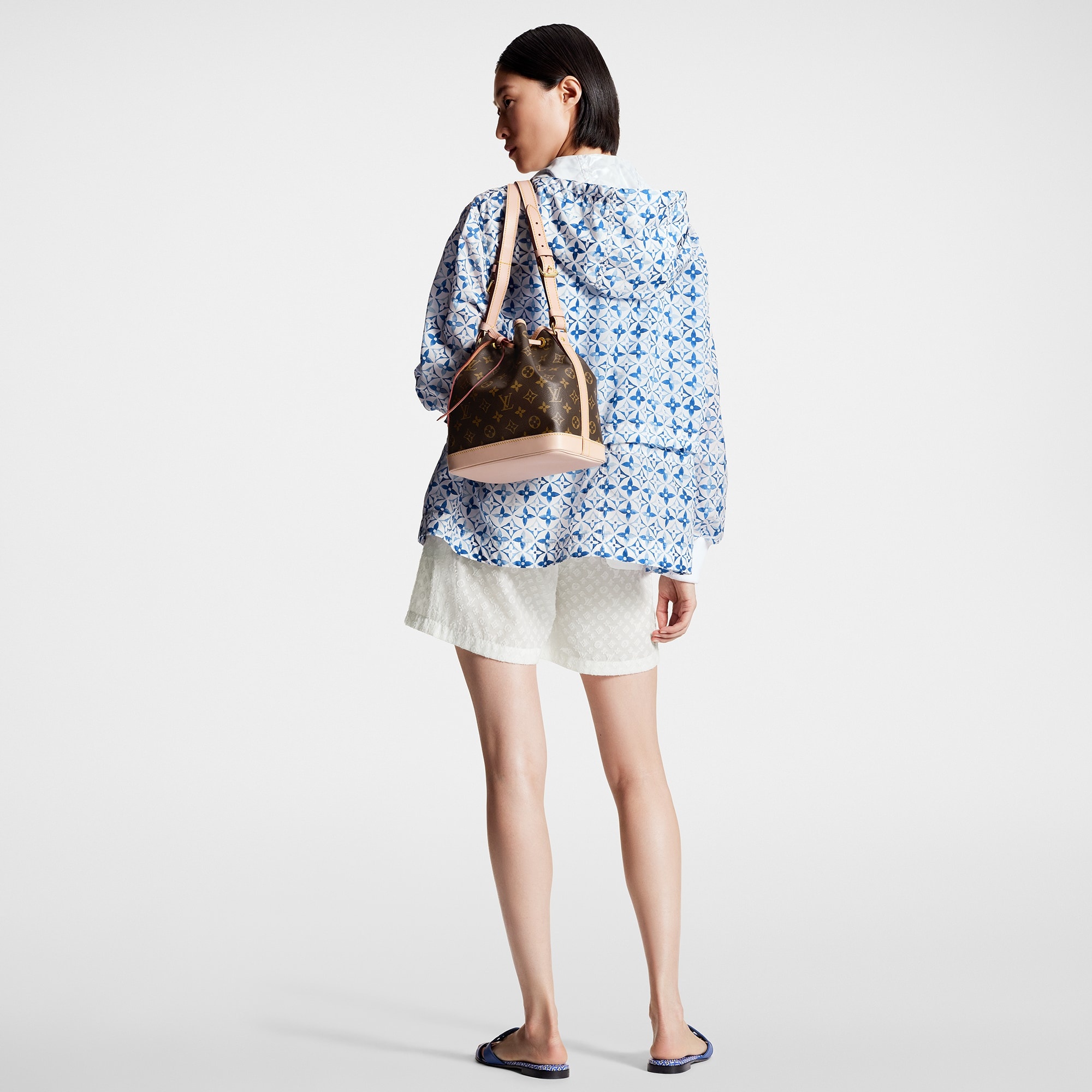 Monogram Flower Tile Short Parka - 3