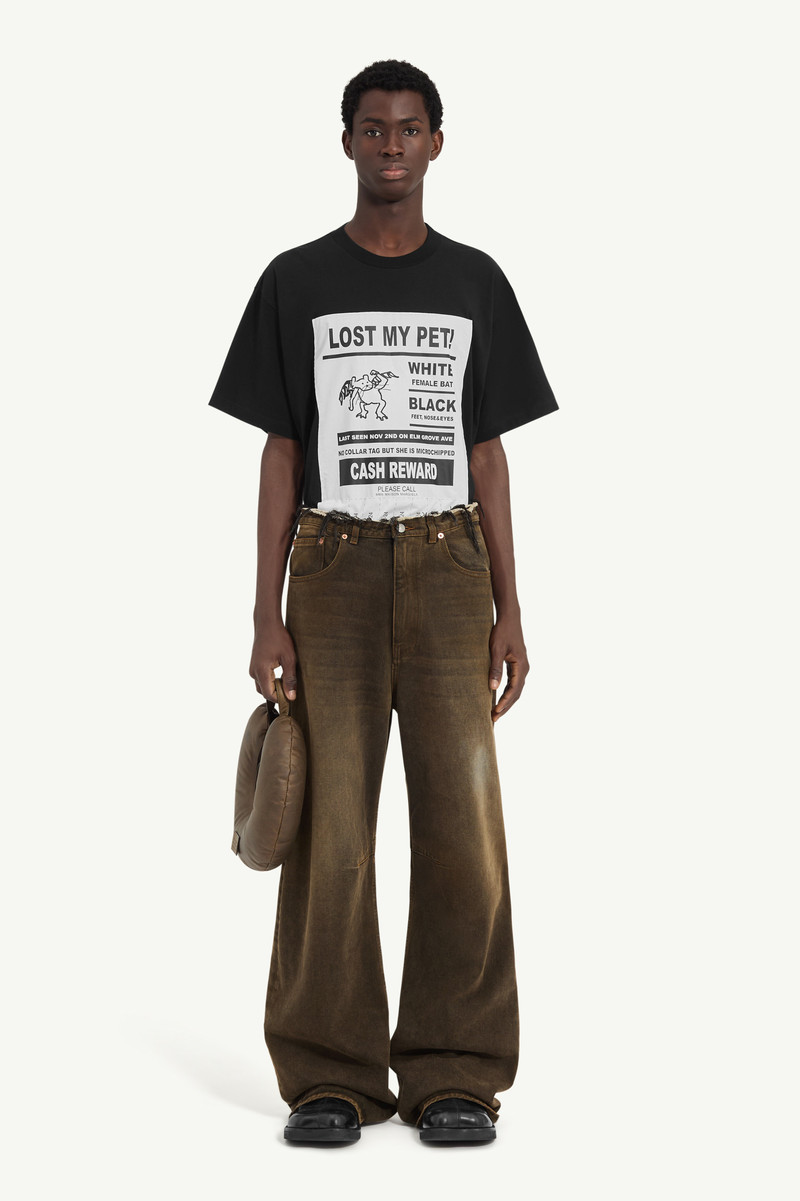 MM6 Maison Margiela Wide leg denim trousers outlook
