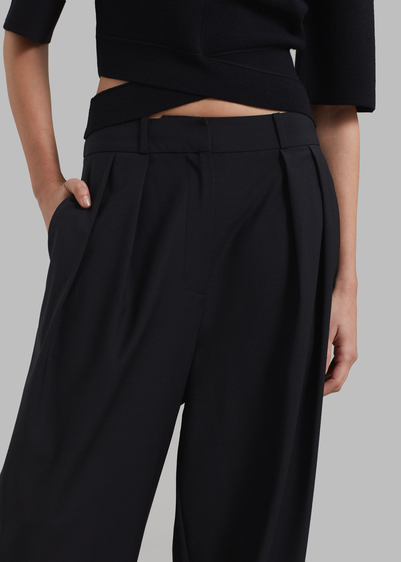 The Frankie Shop Ripley Pleated Trousers - Black outlook