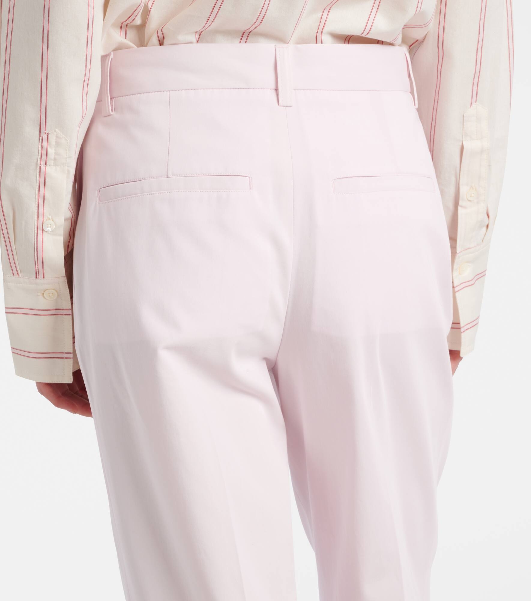 High-rise cotton straight pants - 4