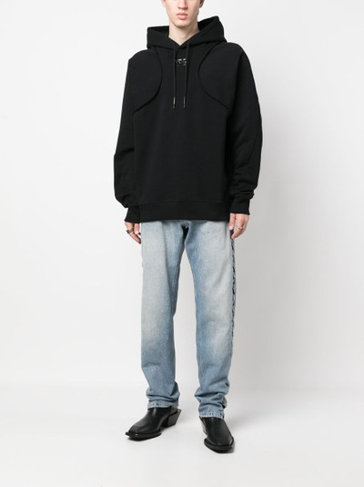 Jean Paul Gaultier embossed-logo drawstring hoodie outlook